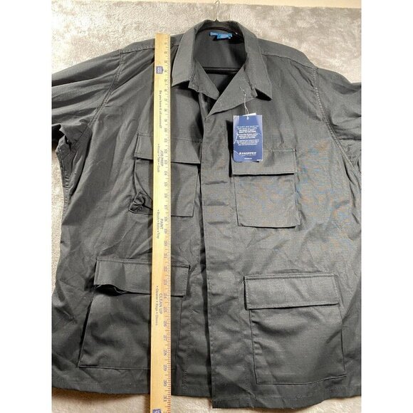 Men’s Black Utility Military Jacket – Tactical Cargo Style – Size XLR - Picture 14 of 14